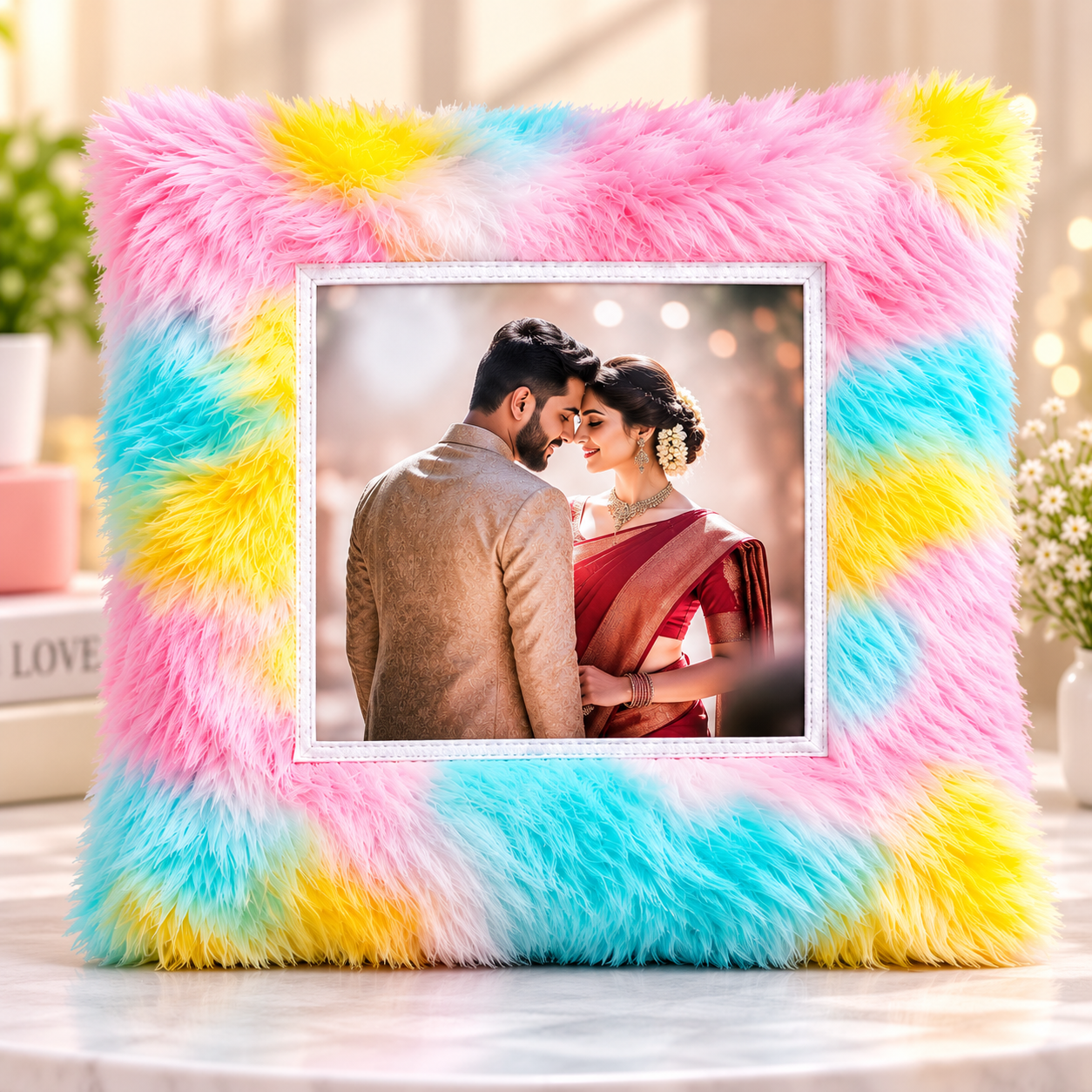 Sublimation Furr Multi Colour Cushion - Image 4