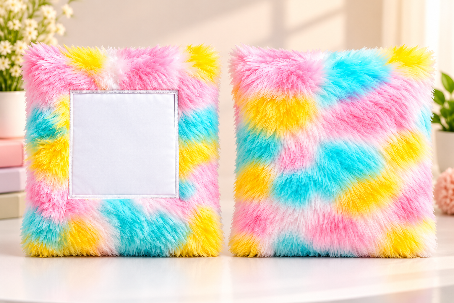 Sublimation Furr Multi Colour Cushion - Image 3
